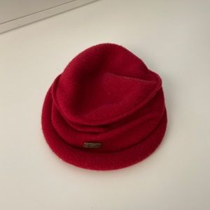 Red wool hat